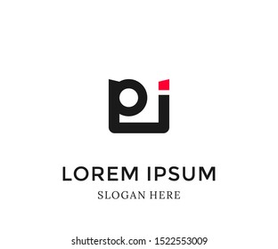 letter PJ logo simple design vector illustration template