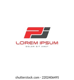 Letter PJ modern bold minimal logo design. Vector illustration. Isolated object on white background