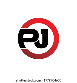 Letter PJ simple logo icon design vector