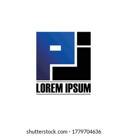 Letter PJ simple logo icon design vector
