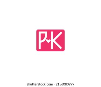 Letter Pk Logo Design Vector Template Stock Vector (royalty Free 