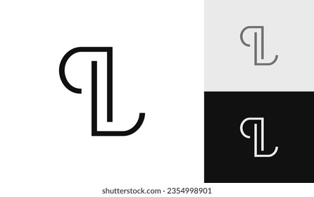 Letter PL initial monogram logo design