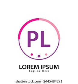 letter PL logo. PL. PL logo design vector illustration for creative company, business, industry
