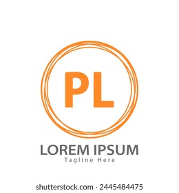 letter PL logo. PL. PL logo design vector illustration for creative company, business, industry
