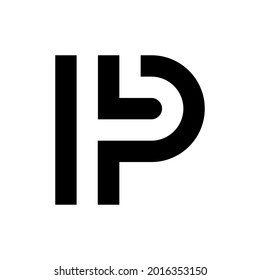 Letter PL LP logo design template