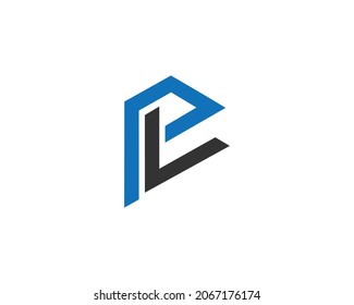 Letter PL And LP Logo Design Icon Template Vector Symbol.