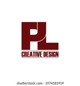 Letter PL simple logo design vector