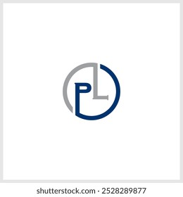 Letter PL simple logo design vector. monogram icon