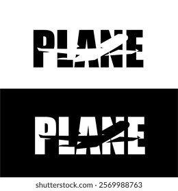 letter plane logo illustration logo vector
