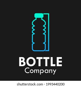 Letra i con ilustración del logotipo del frasco de plástico