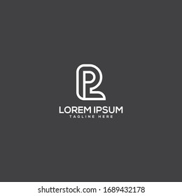 Letter PL/LP logo icon design template elements 