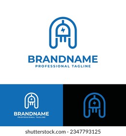 Letter A Plug Logo, suitable for any business related to Plug with A initial.