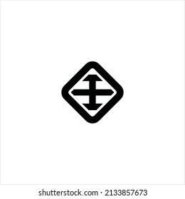 letter plus logo vector emblem template