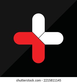 Letter Plus stock Logo vector