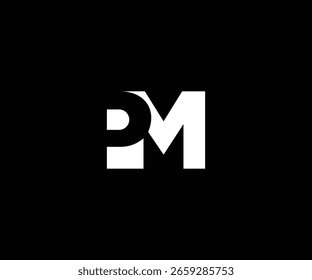 Letra PM Bold Minimal Clean Logo