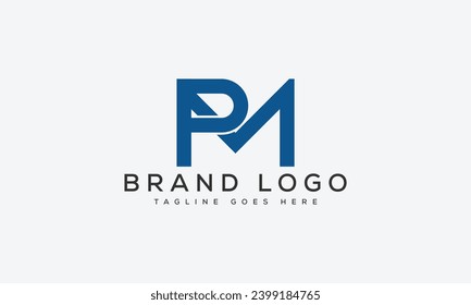 Buchstabe PM Logo Design Vektorgrafik Design für Marke.