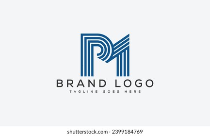 letter PM logo design vector template design for brand.