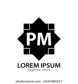 logo de la letra PM. PM. ILUSTRACIÓN VECTORIAL de diseño de logotipo PM para empresa creativa, negocio, industria
