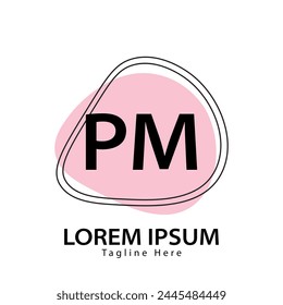 letter PM logo. PM. PM logo design vector illustration for creative company, business, industry
