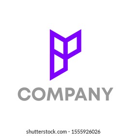 letter PM logo vector design template