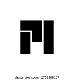 Letter PM or MP creative monogram logo