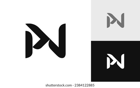 Letter PN initial monogram logo design