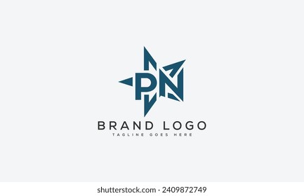 diseño del vector de diseño del logotipo de PN de letra para marca.