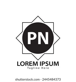 PN-Logo mit Buchstaben. PN. PN Logo Design Vektorillustration für Kreativunternehmen, Unternehmen, Industrie
