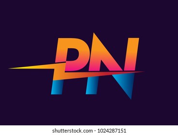 Letter PN logo with Lightning icon, letter combination Power Energy Logo design for Creative Power ideas, web, business and company.