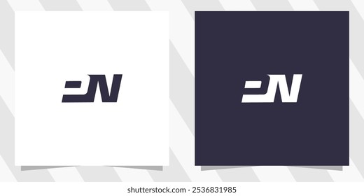 letter pn np logo design vector