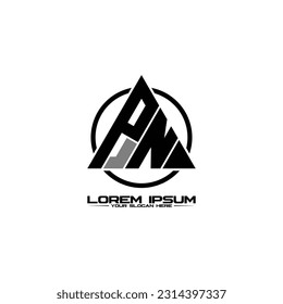 vector de diseño de logotipo de triángulo de letra PN