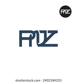 Diseño de logotipo de monograma PNZ