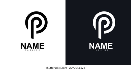 Letter PO Brand modern design logo monogram symbol concept. Abstract logo negative space style. Vector illustration. Graphic Alphabet Symbol for Corporate Business Identity