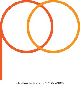 Logo für Letter po, Vektorgrafik-Bestand