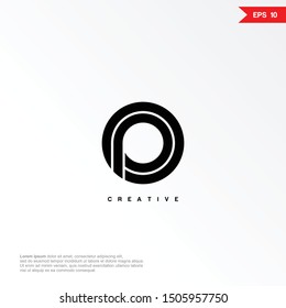Letter PO logo design template. Colorful creative sign. Universal vector icon. Modern logotype symbol