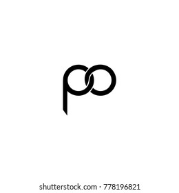 letter po logo vector