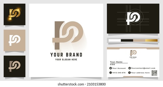 Letter PO or YO monogram logo with business card design