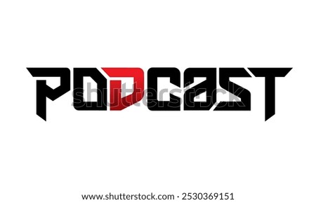 letter podcast design vector symbol