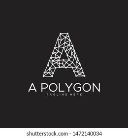 LETTER A FOR A POLYGON LOGO DESIGN