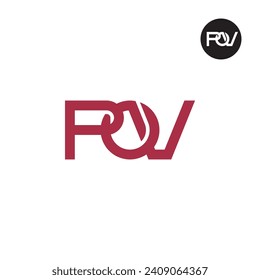 Diseño de logotipo de monograma POV
