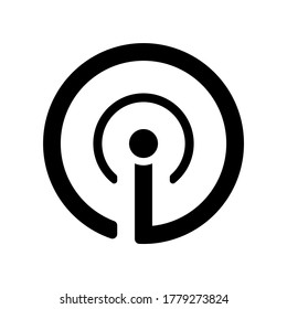 letter i power modern logo design