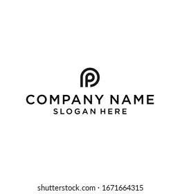 p logotipo icono diseño vectorial