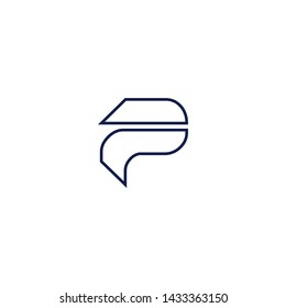 letter PP Clean and Minimal Initial Based Logo Design