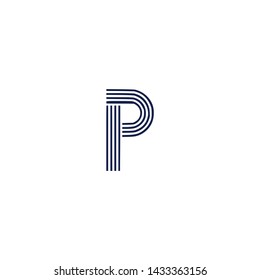 letter PP Clean and Minimal Initial Based Logo Design