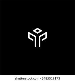 letra pp y diseño de Vector de concepto de logotipo humano