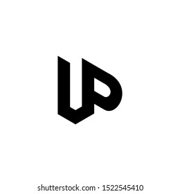 letter PP, IP, UP, DP, logo design vector icon template