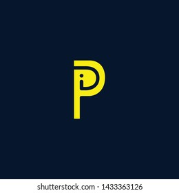Letter PP line logo design. Clean creative minimal monochrome monogram icon. Universal elegant vector emblem. Premium business logotype. Graphic alphabet symbol for corporate identity
