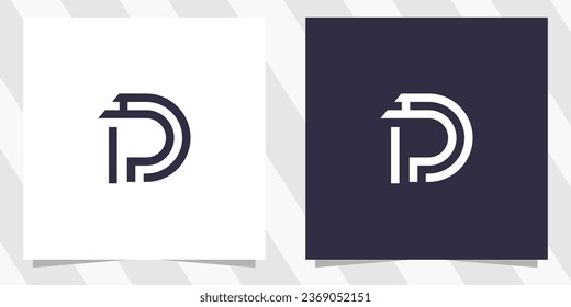 vector de diseño de logotipo de pp de carta