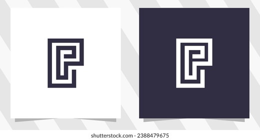 letter pp logo design vector