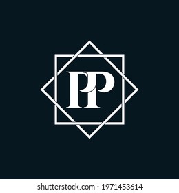 Letter PP luxury logo design vector